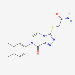 2-{[7-(3,4-Dimethylphenyl)-8-oxo-7,8-dihydro[1,2,4]triazolo[4,3-a]pyrazin-3-yl]thio}acetamide