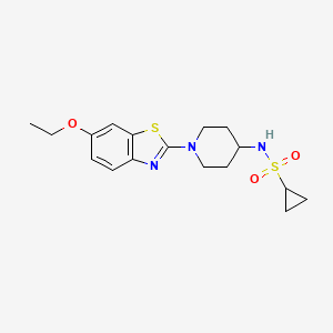 N-[1-(6-ethoxy-1,3-benzothiazol-2-yl)piperidin-4-yl]cyclopropanesulfonamide