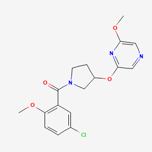 (5-Chloro-2-methoxyphenyl)(3-((6-methoxypyrazin-2-yl)oxy)pyrrolidin-1-yl)methanone