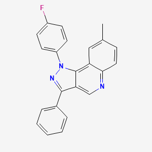 molecular formula C23H16FN3 B2857134 1-(4-fluorophenyl)-8-methyl-3-phenyl-1H-pyrazolo[4,3-c]quinoline CAS No. 901043-79-6