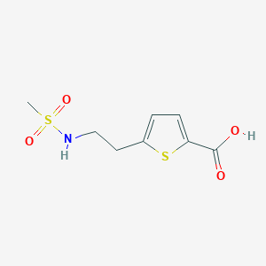 molecular formula C8H11NO4S2 B2857156 5-(2-Methanesulfonamidoethyl)thiophene-2-carboxylic acid CAS No. 875157-42-9