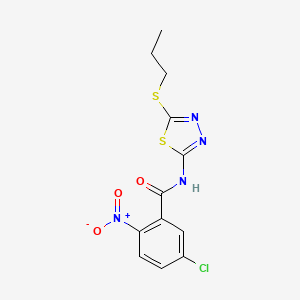 5-chloro-2-nitro-N-(5-(propylthio)-1,3,4-thiadiazol-2-yl)benzamide