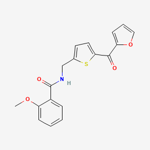 N-((5-(furan-2-carbonyl)thiophen-2-yl)methyl)-2-methoxybenzamide