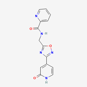 N-((3-(2-oxo-1,2-dihydropyridin-4-yl)-1,2,4-oxadiazol-5-yl)methyl)picolinamide