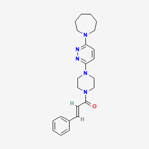 (E)-1-(4-(6-(azepan-1-yl)pyridazin-3-yl)piperazin-1-yl)-3-phenylprop-2-en-1-one