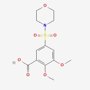 molecular formula C13H17NO7S B2857267 2,3-Dimethoxy-5-(morpholine-4-sulfonyl)benzoic acid CAS No. 327091-18-9