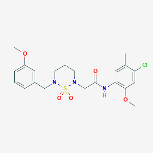 N-(4-chloro-2-methoxy-5-methylphenyl)-2-(6-(3-methoxybenzyl)-1,1-dioxido-1,2,6-thiadiazinan-2-yl)acetamide