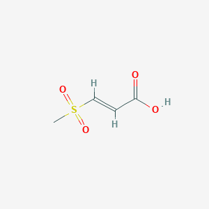 molecular formula C4H6O4S B2857275 (E)-3-methylsulfonylprop-2-enoic Acid CAS No. 150507-24-7; 63068-43-9