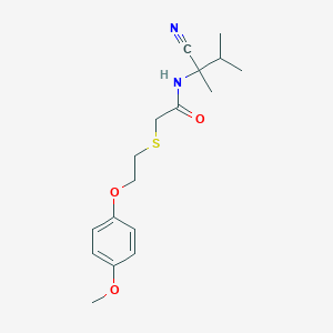 N-(1-cyano-1,2-dimethylpropyl)-2-{[2-(4-methoxyphenoxy)ethyl]sulfanyl}acetamide