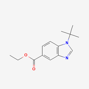 molecular formula C14H18N2O2 B2857279 1-叔丁基-1,3-苯并二唑-5-甲酸乙酯 CAS No. 1820684-25-0