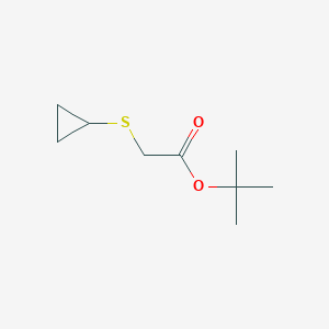 molecular formula C9H16O2S B2857288 Tert-butyl 2-(cyclopropylsulfanyl)acetate CAS No. 1820608-17-0