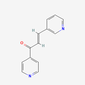 molecular formula C13H10N2O B2857296 3-(3-Pyridinyl)-1-(4-pyridinyl)-2-propen-1-one CAS No. 13309-08-5; 18550-98-6