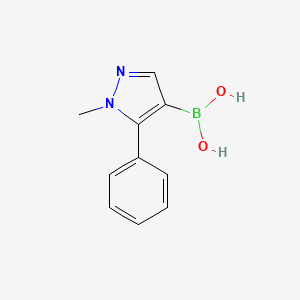 molecular formula C10H11BN2O2 B2857297 (1-methyl-5-phenyl-1H-pyrazol-4-yl)boronic acid CAS No. 1858252-28-4