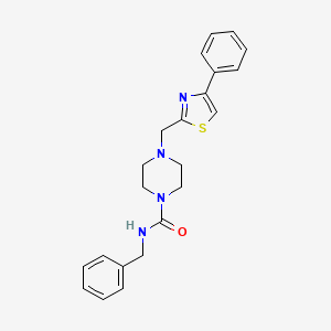 N-benzyl-4-((4-phenylthiazol-2-yl)methyl)piperazine-1-carboxamide