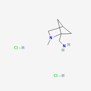 molecular formula C7H16Cl2N2 B2857311 {2-Methyl-2-azabicyclo[2.1.1]hexan-1-yl}methanamine dihydrochloride CAS No. 2193067-43-3