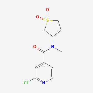 molecular formula C11H13ClN2O3S B2857312 2-chloro-N-(1,1-dioxothiolan-3-yl)-N-methylpyridine-4-carboxamide CAS No. 1155127-13-1