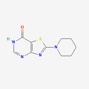 molecular formula C10H12N4OS B2857322 2-(piperidin-1-yl)[1,3]thiazolo[4,5-d]pyrimidin-7(6H)-one CAS No. 99967-87-0