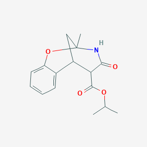 molecular formula C16H19NO4 B285733 9-Methyl-11-oxo-8-oxa-10-aza-tricyclo[7.3.1.0*2,7*]trideca-2,4,6-triene-12-carboxylic acid isopropyl ester 