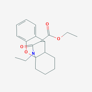 molecular formula C20H25NO4 B285734 Ethyl 15-ethyl-16-oxo-2-oxa-15-azatetracyclo[7.5.3.0~1,10~.0~3,8~]heptadeca-3,5,7-triene-17-carboxylate 