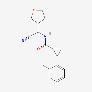 molecular formula C17H20N2O2 B2857341 N-[cyano(oxolan-3-yl)methyl]-2-(2-methylphenyl)cyclopropane-1-carboxamide CAS No. 1445222-70-7