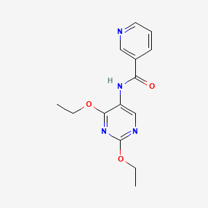 molecular formula C14H16N4O3 B2857346 N-(2,4-diethoxypyrimidin-5-yl)nicotinamide CAS No. 1448134-60-8