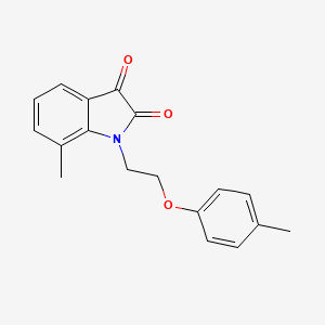 molecular formula C18H17NO3 B2857359 7-甲基-1-(2-对甲苯氧基-乙基)-1H-吲哚-2,3-二酮 CAS No. 620932-12-9