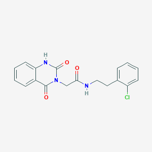 molecular formula C18H16ClN3O3 B2857361 N-[2-(2-氯苯基)乙基]-2-(2,4-二氧代-1H-喹唑啉-3-基)乙酰胺 CAS No. 896382-11-9