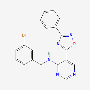 N-(3-bromobenzyl)-5-(3-phenyl-1,2,4-oxadiazol-5-yl)pyrimidin-4-amine