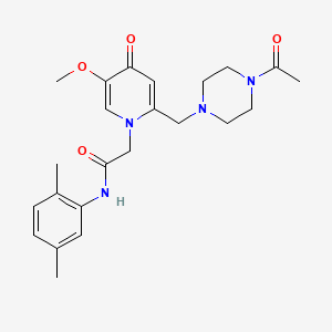 2-(2-((4-acetylpiperazin-1-yl)methyl)-5-methoxy-4-oxopyridin-1(4H)-yl)-N-(2,5-dimethylphenyl)acetamide