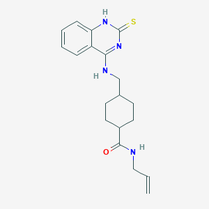 molecular formula C19H24N4OS B2857381 N-prop-2-enyl-4-[[(2-sulfanylidene-1H-quinazolin-4-yl)amino]methyl]cyclohexane-1-carboxamide CAS No. 688356-54-9