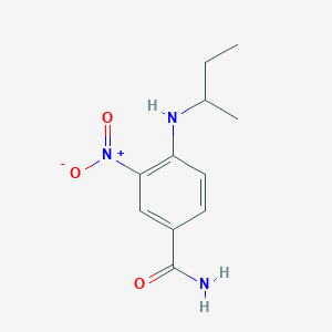 molecular formula C11H15N3O3 B2857399 4-[(Butan-2-yl)amino]-3-nitrobenzamide CAS No. 852385-66-1