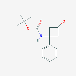 molecular formula C15H19NO3 B2857413 叔丁基(3-氧代-1-苯基环丁基)氨基甲酸酯 CAS No. 2418663-64-4