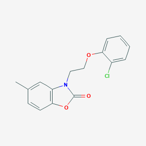 molecular formula C16H14ClNO3 B285743 3-[2-(2-Chloro-phenoxy)-ethyl]-5-methyl-3H-benzooxazol-2-one 