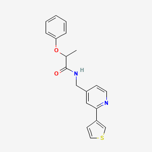 2-phenoxy-N-((2-(thiophen-3-yl)pyridin-4-yl)methyl)propanamide