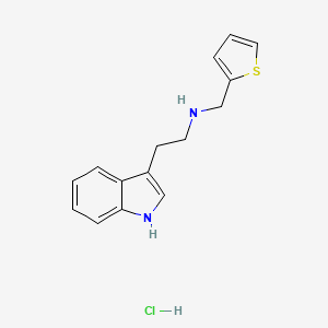 molecular formula C15H17ClN2S B2857440 [2-(1H-Indol-3-yl)ethyl](thiophen-2-ylmethyl)amine hydrochloride CAS No. 1052527-24-8
