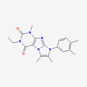 8-(3,4-Dimethylphenyl)-3-ethyl-1,6,7-trimethyl-1,3,5-trihydro-4-imidazolino[1, 2-h]purine-2,4-dione