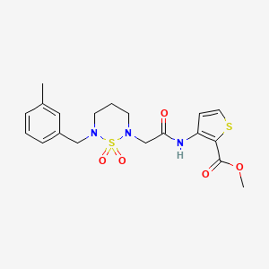 Methyl 3-({[6-(3-methylbenzyl)-1,1-dioxido-1,2,6-thiadiazinan-2-yl]acetyl}amino)thiophene-2-carboxylate