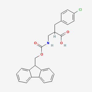 molecular formula C25H22ClNO4 B2857451 (R)-3-(4-Chloro-phenyl)-2-[(9H-fluoren-9-ylmethoxycarbonylamino)-methyl]-propionic acid CAS No. 1000512-10-6