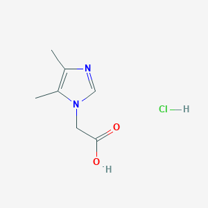 molecular formula C7H11ClN2O2 B2857453 (4,5-Dimethyl-1H-imidazol-1-yl)acetic acid hydrochloride CAS No. 1609402-89-2