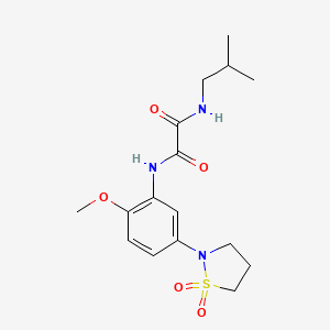 molecular formula C16H23N3O5S B2857456 N1-(5-(1,1-二氧化异噻唑烷-2-基)-2-甲氧基苯基)-N2-异丁基草酰胺 CAS No. 1105216-11-2