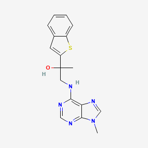 2-(1-Benzothiophen-2-yl)-1-[(9-methylpurin-6-yl)amino]propan-2-ol