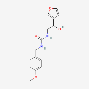 B2857465 1-(2-(Furan-3-yl)-2-hydroxyethyl)-3-(4-methoxybenzyl)urea CAS No. 1396809-97-4