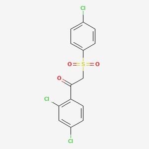 molecular formula C14H9Cl3O3S B2857480 2-[(4-氯苯基)磺酰基]-1-(2,4-二氯苯基)-1-乙酮 CAS No. 339108-30-4