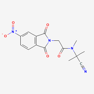 B2857484 N-(1-cyano-1-methylethyl)-N-methyl-2-(5-nitro-1,3-dioxo-2,3-dihydro-1H-isoindol-2-yl)acetamide CAS No. 1240889-19-3