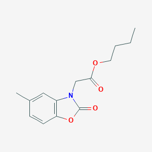 molecular formula C14H17NO4 B285750 butyl (5-methyl-2-oxo-1,3-benzoxazol-3(2H)-yl)acetate 