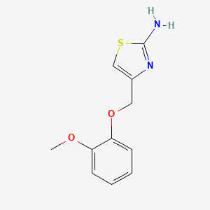 molecular formula C11H12N2O2S B2857500 4-(2-methoxyphenoxymethyl)-1,3-thiazol-2-amine CAS No. 879151-93-6