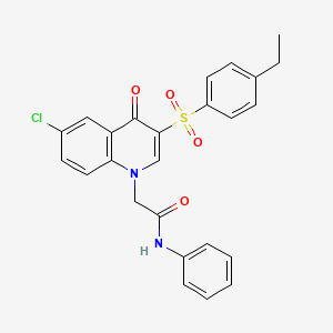 2-(6-chloro-3-((4-ethylphenyl)sulfonyl)-4-oxoquinolin-1(4H)-yl)-N-phenylacetamide