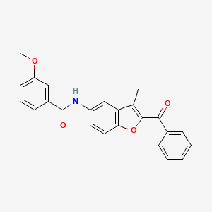 molecular formula C24H19NO4 B2857518 N-(2-benzoyl-3-methyl-1-benzofuran-5-yl)-3-methoxybenzamide CAS No. 923217-71-4