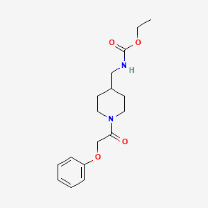 molecular formula C17H24N2O4 B2857525 Ethyl ((1-(2-phenoxyacetyl)piperidin-4-yl)methyl)carbamate CAS No. 1235384-24-3