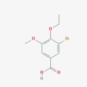 molecular formula C10H11BrO4 B2857531 3-Bromo-4-ethoxy-5-methoxybenzoic acid CAS No. 671790-48-0